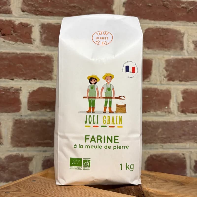 Farine blanche — Blé tendre · meule de pierre, Joli Grain