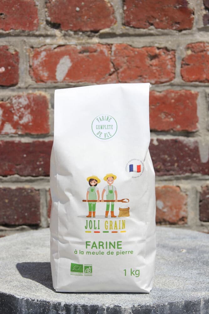 Farine complète · Blé tendre · meule de pierre, Joli Grain