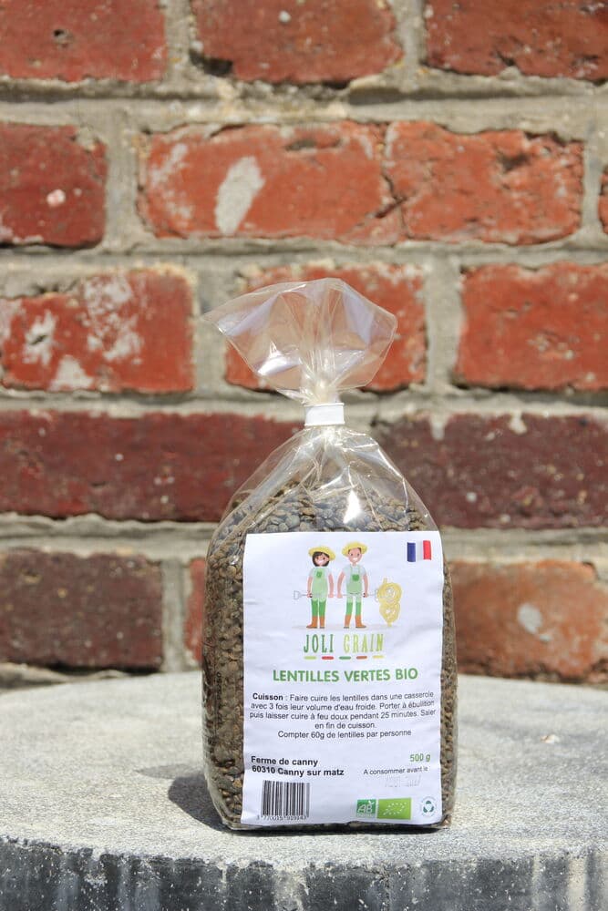 Lentilles vertes · Cultivées à la ferme, Joli Grain