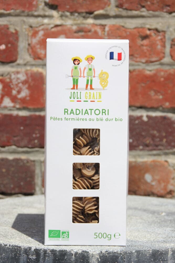 Radiatori châtaigne · Pâtes au blé dur · châtaigne bio, Joli Grain