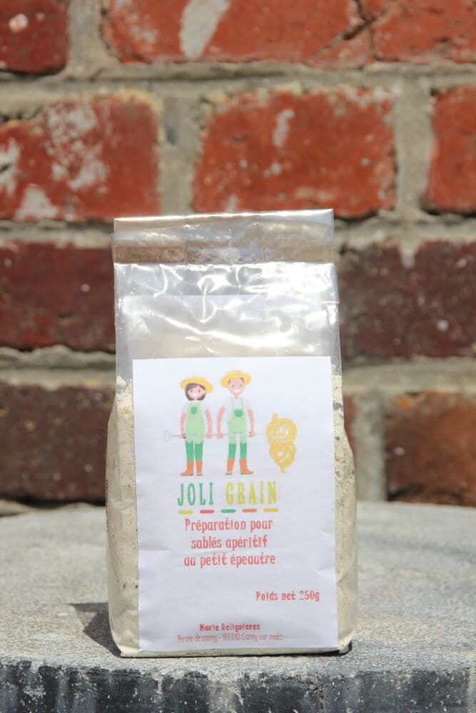Sablés petit épeautre & basilic · Préparation apéritive à cuisiner, Joli Grain